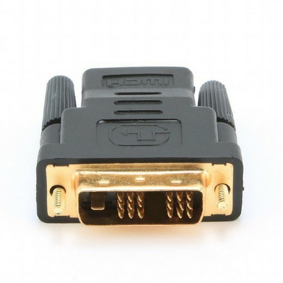 Adaptor Video Cablexpert A-HDMI-DVI-2, HDMI (F) - DVI-I (M), Negru, 2 image