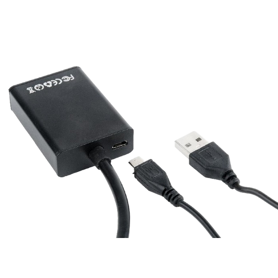 Convertor Video/Audio Cablexpert A-VGA-HDMI-01, VGA D-Sub + 3.5 mm Jack - HDMI (F), 0,15m, Negru, 2 image