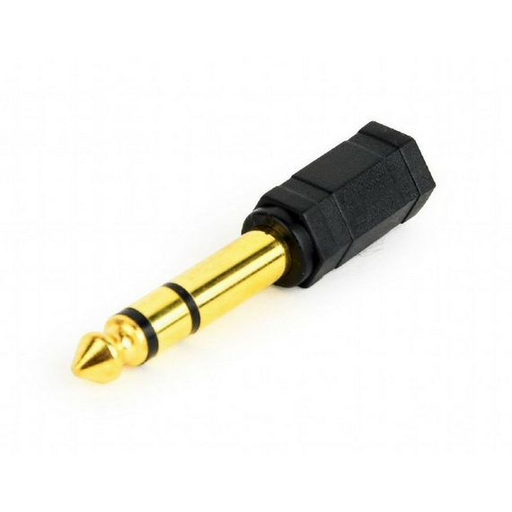 Audio Adaptor Cablexpert A-6.35M-3.5F, 6.35mm 3-pin (M) - 3.5mm 3-pin (F), Negru, 2 image