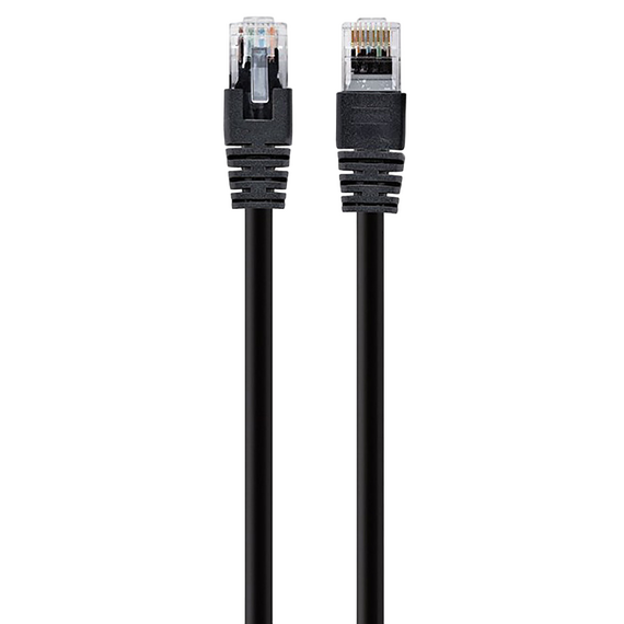 Patch cord Cablexpert PP12-2M/BK, CAT5e UTP, 2m, Negru