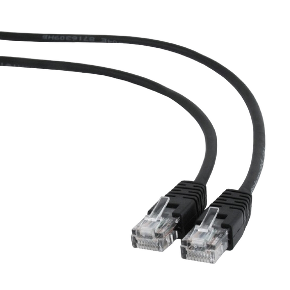 Patch cord Cablexpert PP12-5M/BK, CAT5e UTP, 5m, Negru, 3 image