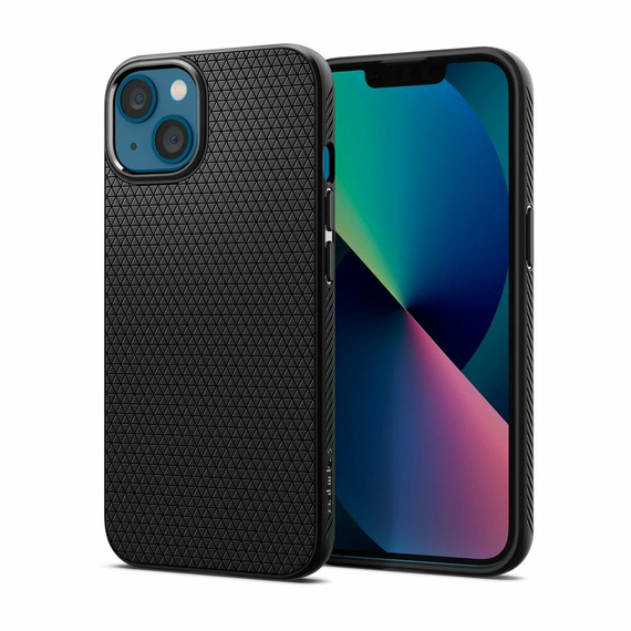 Husă Spigen iPhone 13, Liquid Air, Negru mat, 2 image