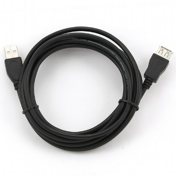 Cablu prelungitor Cablexpert CCP-USB2-AMAF-10, USB Type-A (M)/USB Type-A (F), 3m, Negru, 2 image