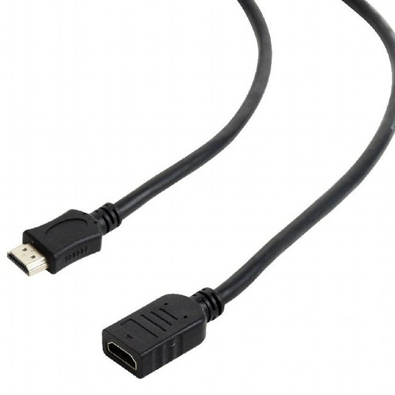 Cablu Video Cablexpert CC-HDMI4X-0.5M, HDMI (M) - HDMI (F), 0,5m, Negru, 2 image