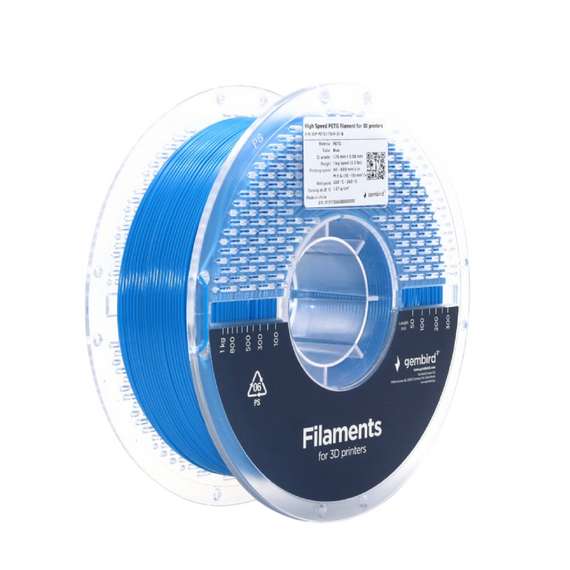 Filament pentru imprimantă 3D Gembird 3DP-PETG1.75HY-01-B, PETG, Albastru , 1.75 mm, 1kg, 3 image