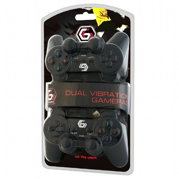 Gamepad Gembird JPD-UDV2-01, Negru, 2 image