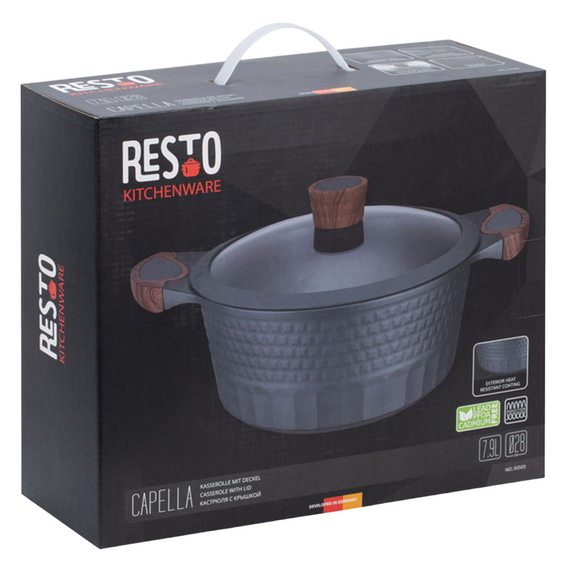 Cratiță RESTO 93505, 6.6L, 28cm, Negru, 2 image