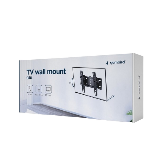 Suport înclinat pe perete Gembird WM-42T-02, Negru, 2 image