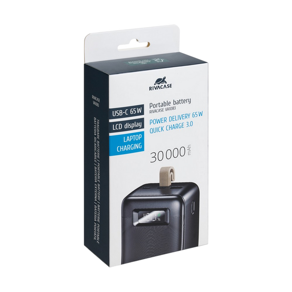 Acumulator extern Rivacase VA1083, 30000mAh, Negru, 3 image