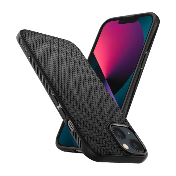 Husă Spigen iPhone 13, Liquid Air, Negru mat, 3 image