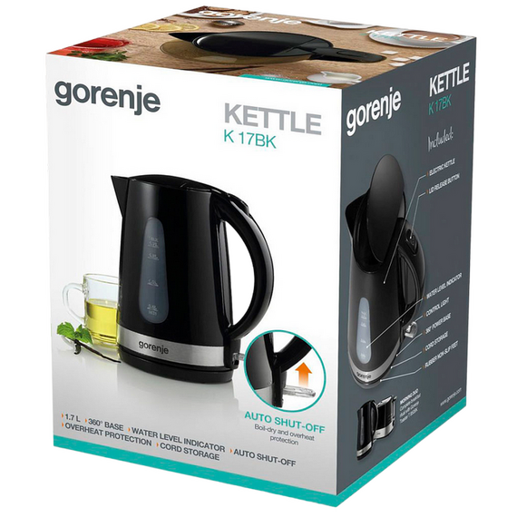 Fierbător electric Gorenje K17BK, Negru, 3 image