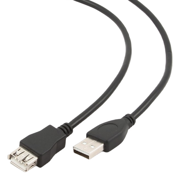 Cablu prelungitor Cablexpert CCP-USB2-AMAF-6, USB Type-A (M)/USB Type-A (F), 1,8m, Negru, 2 image