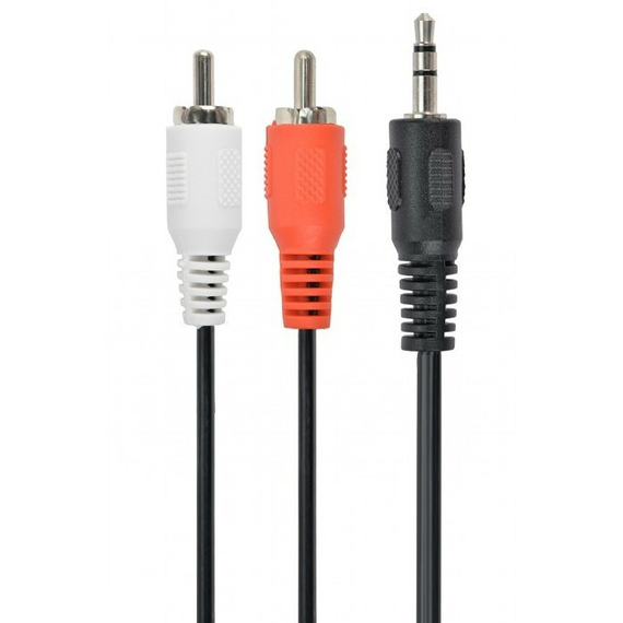 Cablu audio Cablexpert CCA-458, 3.5mm 3-pin (M) - 2x RCA (M), 1,5m, Negru, 2 image