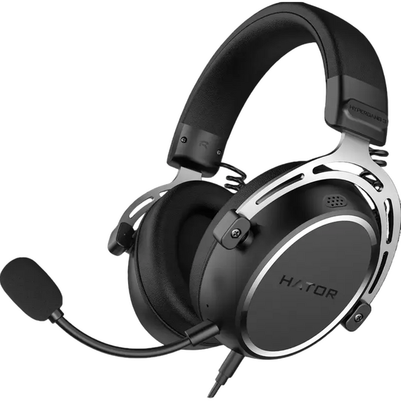 Căști gaming HATOR Hypergang 3, Cu fir, Negru