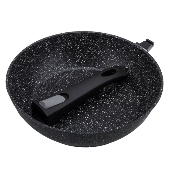 Tigaie adâncă RESTO 93042, 28cm, Negru, 3 image