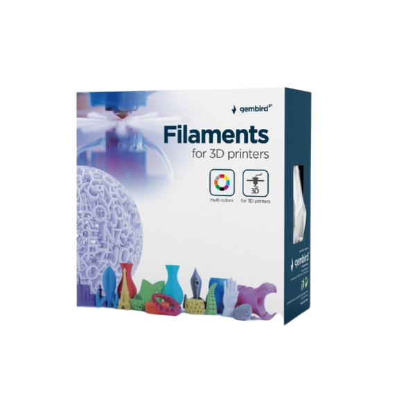 Filament pentru imprimantă 3D Gembird 3DP-ABS1.75-01-W, ABS, Alb , 1.75 mm, 1 kg, 3 image