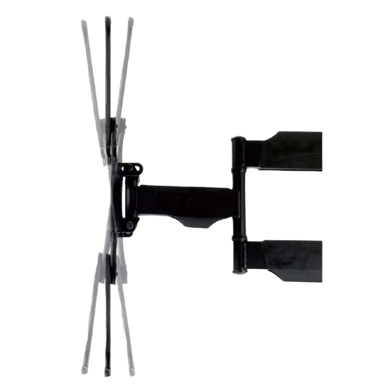 Suport de perete înclinat și pivotant Gembird WM-55ST-01, Negru, 2 image