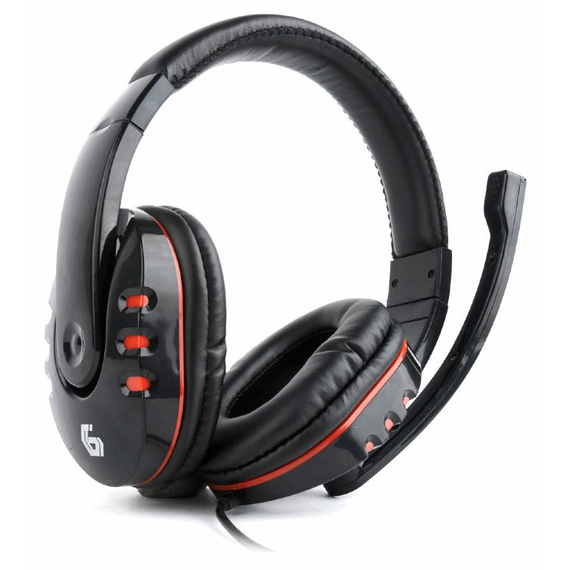 Căști gaming Gembird GHS-402, Cu fir, Negru/Roșu, 3 image