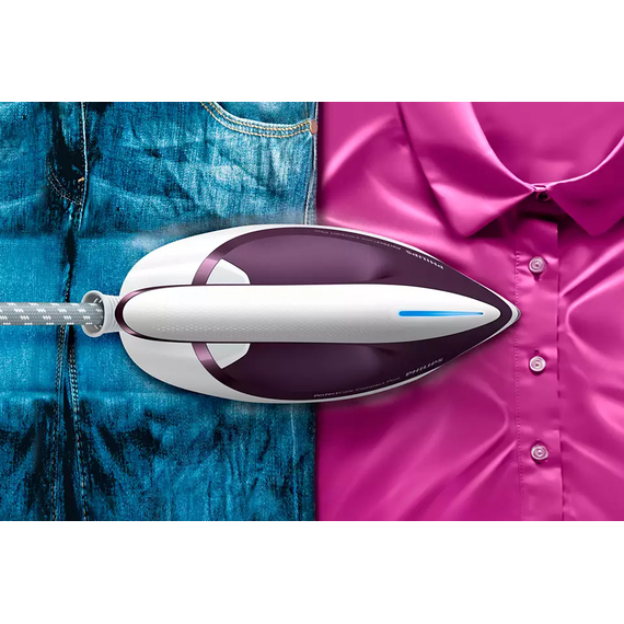 Fier de călcat cu generator de abur PHILIPS PerfectCare Compact Plus GC7933/30, 2400W, Violet, 2 image