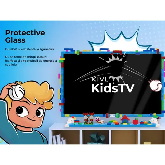 32" LED SMART TV KIVI KidsTV, 1920x1080 FHD, Android TV, Blue, 8 image