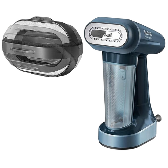 Aparat de călcat vertical cu aburi Tefal DT8755E0, Albastru