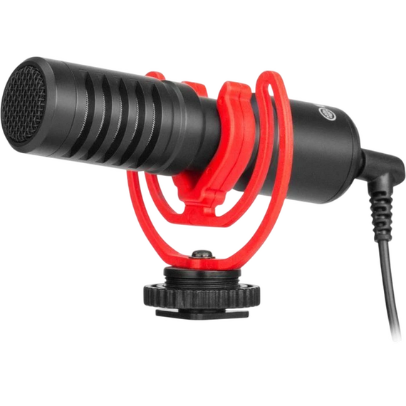 Microfon pentru camera Boya BY-MM1+, Cu fir, Negru