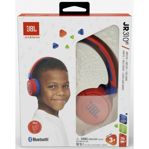 Căști JBL JR310BT, Roșu, 7 image