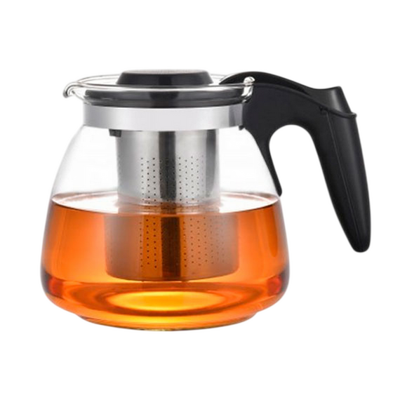 Ceainic cu infuzor CasaMasa 372-176/ 136-C, 1,1L, Negru, 2 image