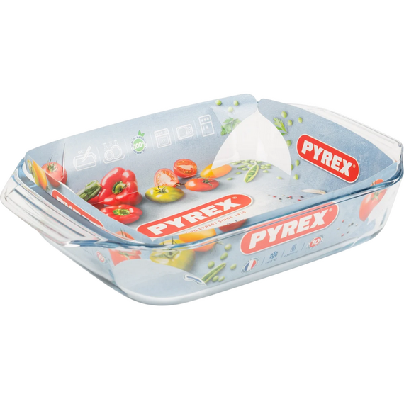 Tava de copt Pyrex 408B000, Transparent