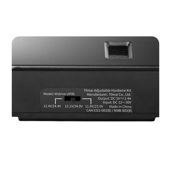 70mai Adjustable Hardwire Kit UP06, Negru, 3 image