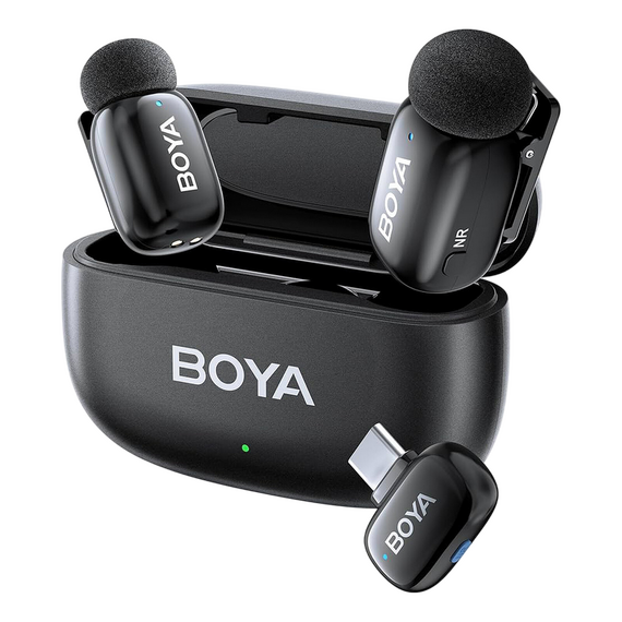 Microfon portabil pentru înregistrare vocală Boya mini 2-02, Fără fir, Negru