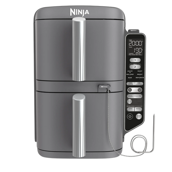 Friteuză cu aer cald Ninja Double Stack XL Smart SL451EU, Gri