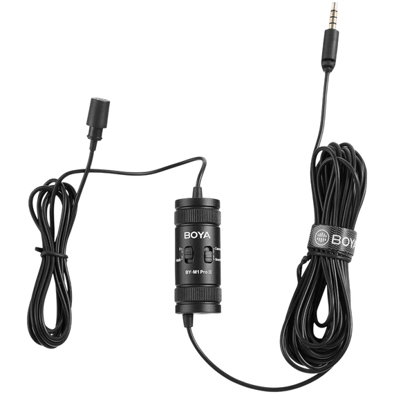 Microfon portabil pentru înregistrare vocală Boya BY-M1 Pro II, Cu fir, Negru, 2 image