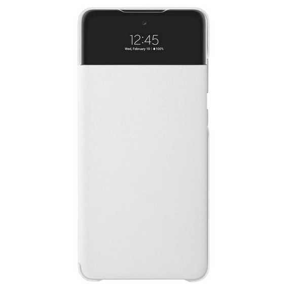 Husă tip carte Samsung S View Wallet Cover pentru Galaxy A72, Alb
