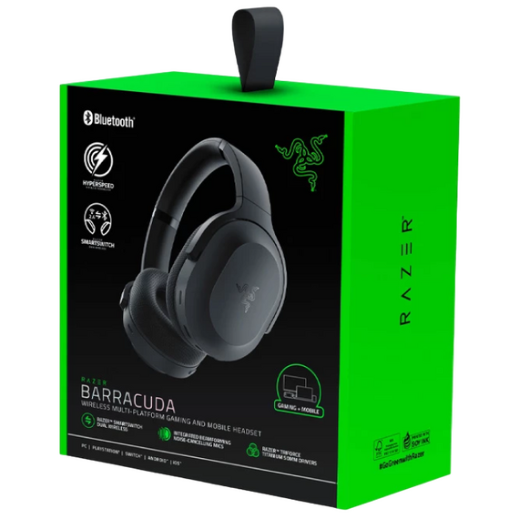 Căști gaming RAZER Barracuda, Bluetooth/USB, Negru, 2 image