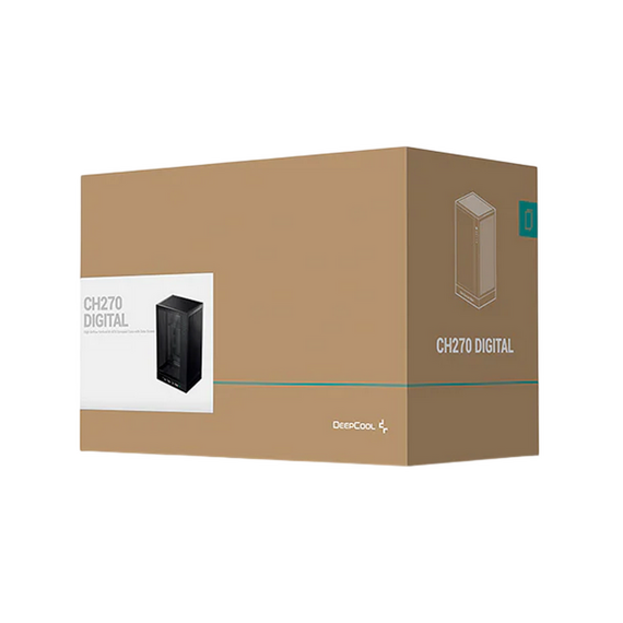 Carcasă PC Deepcool CH270 Digital, Mini-Tower, Fără PSU, Negru, 2 image