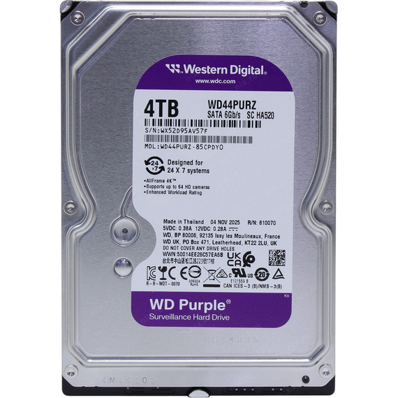 Unitate HDD Western Digital WD Purple, 3.5", 4 TB 