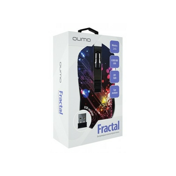 Mouse Wireless QUMO Fractal, Multicolor, 3 image