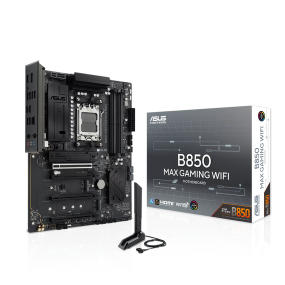Placă de bază ASUS B850 MAX GAMING WIFI, AM5, AMD B850, ATX