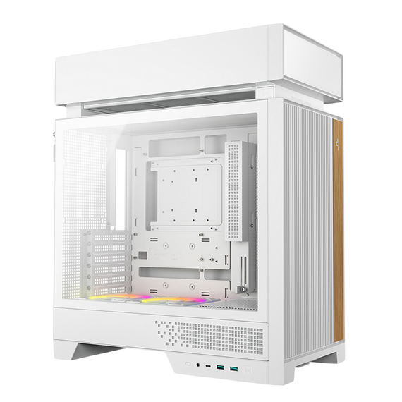 Carcasă PC Deepcool CL660 WH, Midi-Tower, Fără PSU, Alb