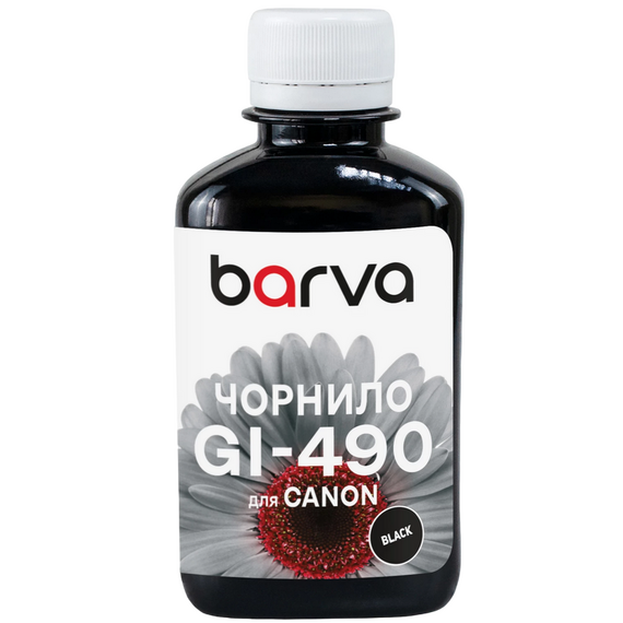 Recipient de cerneală Barva G490 (Canon G-Series), 180ml, Negru