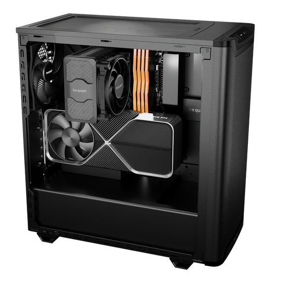 Carcasă PC be quiet! Pure Base 501 Airflow, Midi-Tower, Fără PSU, Negru, 2 image