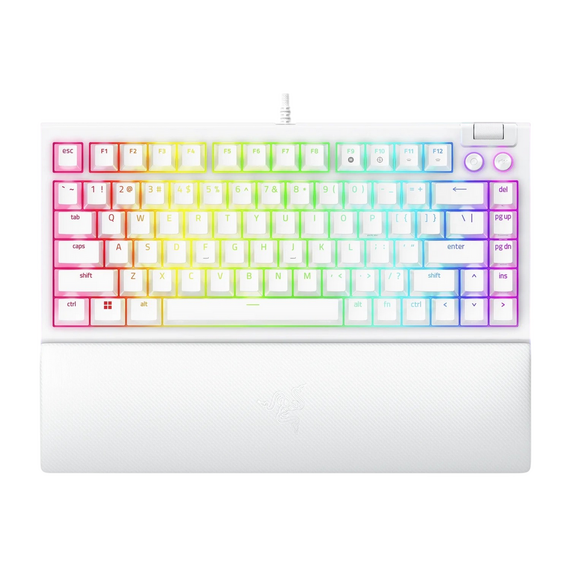 Tastatură Razer BlackWidow V4 75%, Cu fir, Alb