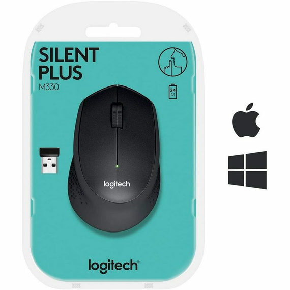 Mouse Wireless Logitech M330 Silent Plus, Negru, 2 image