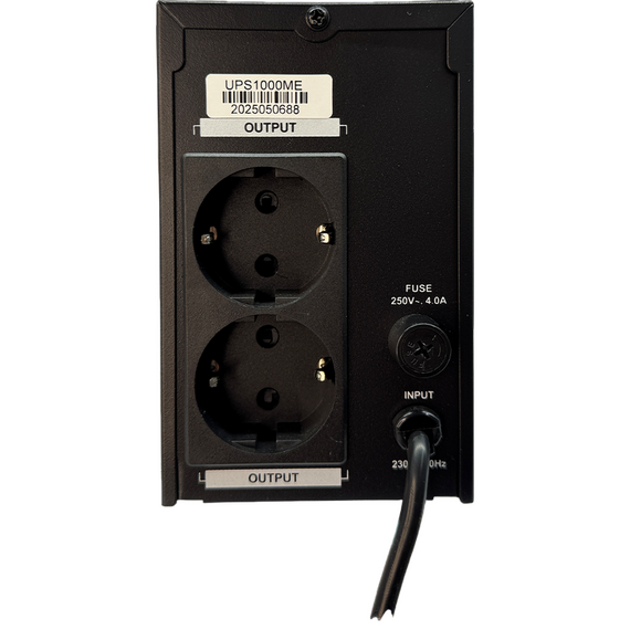 UPS  Ultra Power UPS1000ME 1000VA/500W, Tower,  LED, AVR, 2*Schuko sockets, metal case, 3 image