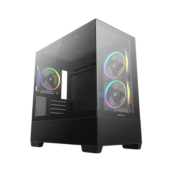 Carcasă PC Deepcool CG380 3F, Mini-Tower, Fără PSU, Negru