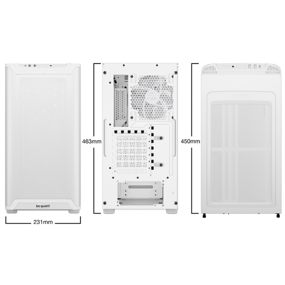 Carcasă PC be quiet! Pure Base 501 LX, Midi-Tower, Fără PSU, Alb, 2 image
