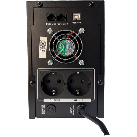 UPS  Ultra Power UPS2000MC 2000VA/1200W, Tower, LCD, AVR, USB, RJ11/RJ45, 2*Schuko sockets, metal case, 2 image