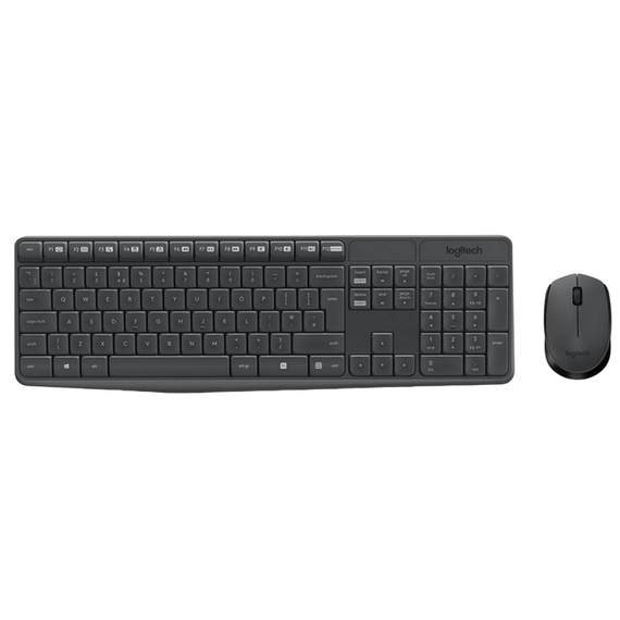Set Tastatură + Mouse Logitech MK235, Fără fir, Grey