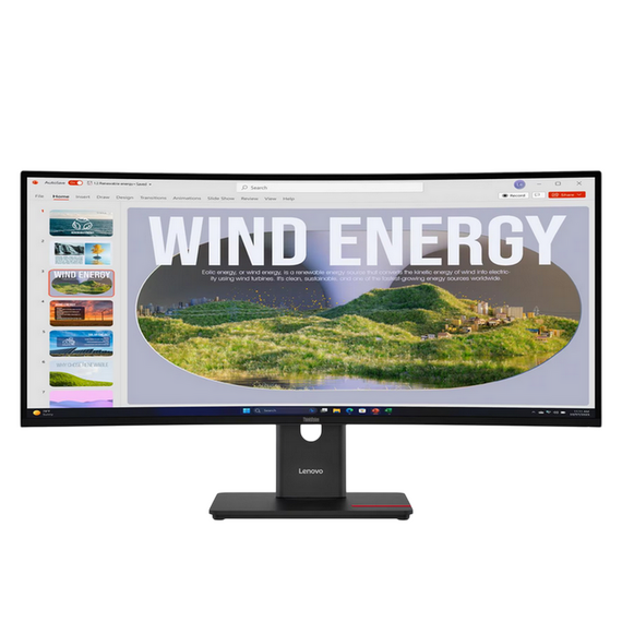 34" Monitor Lenovo T34WD-40, VA 3440x1440 WQHD, Eclipse Black